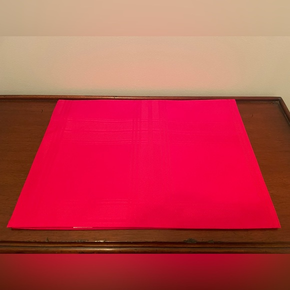 Trim A Home Subtle Red Plaid Rectangular Placemats - Set of 2 - Picture 4 of 10